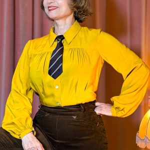 Bluse Greta Langarm (20er, 30er Jahre) - gelb