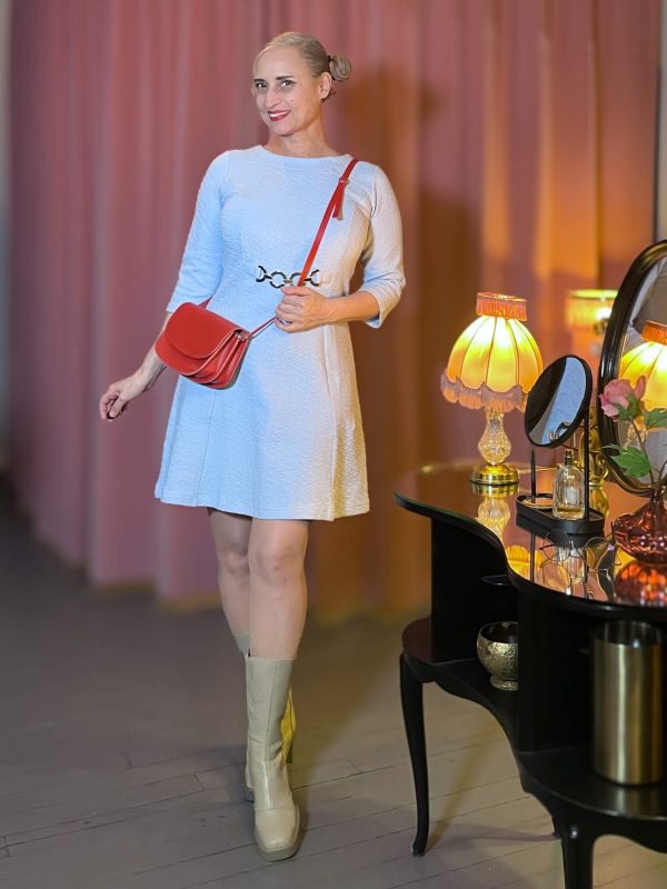 Mini Kleid Mariko Dress (60er Jahre) - light blue