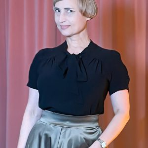30s Beau Blouse Schleifenbluse (30er Jahre) - black
