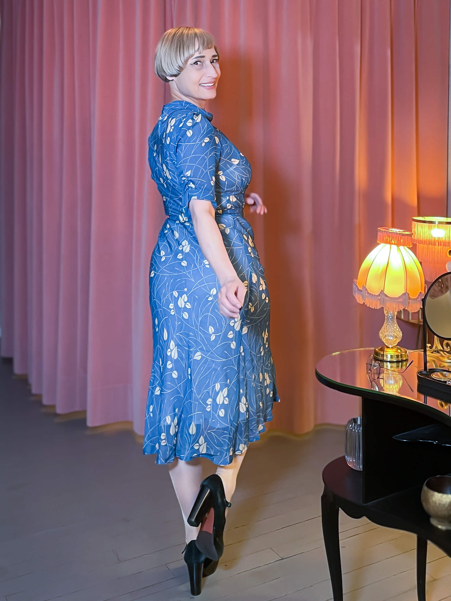 30s Loretta Bias Dress & Slip (30er Jahre)- eden – Bild 4