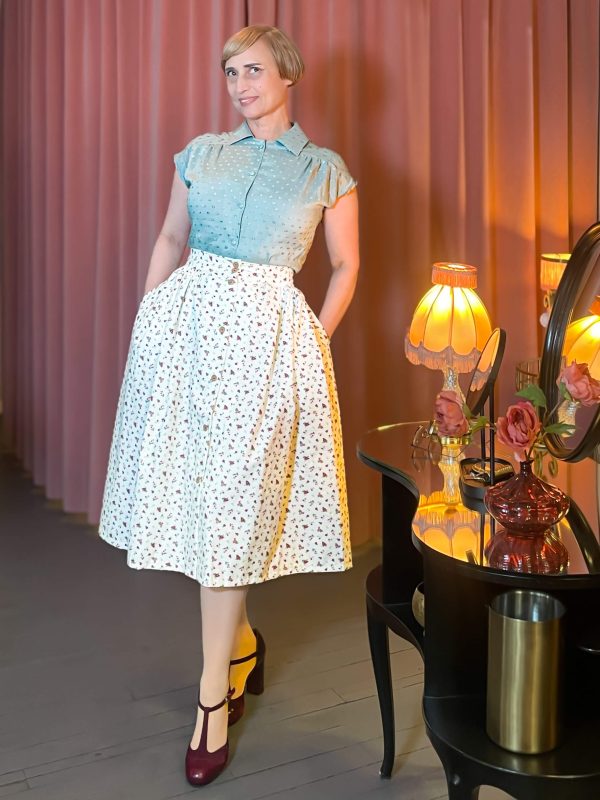 Bluse Audrey (50er Jahre) - mint – Bild 2