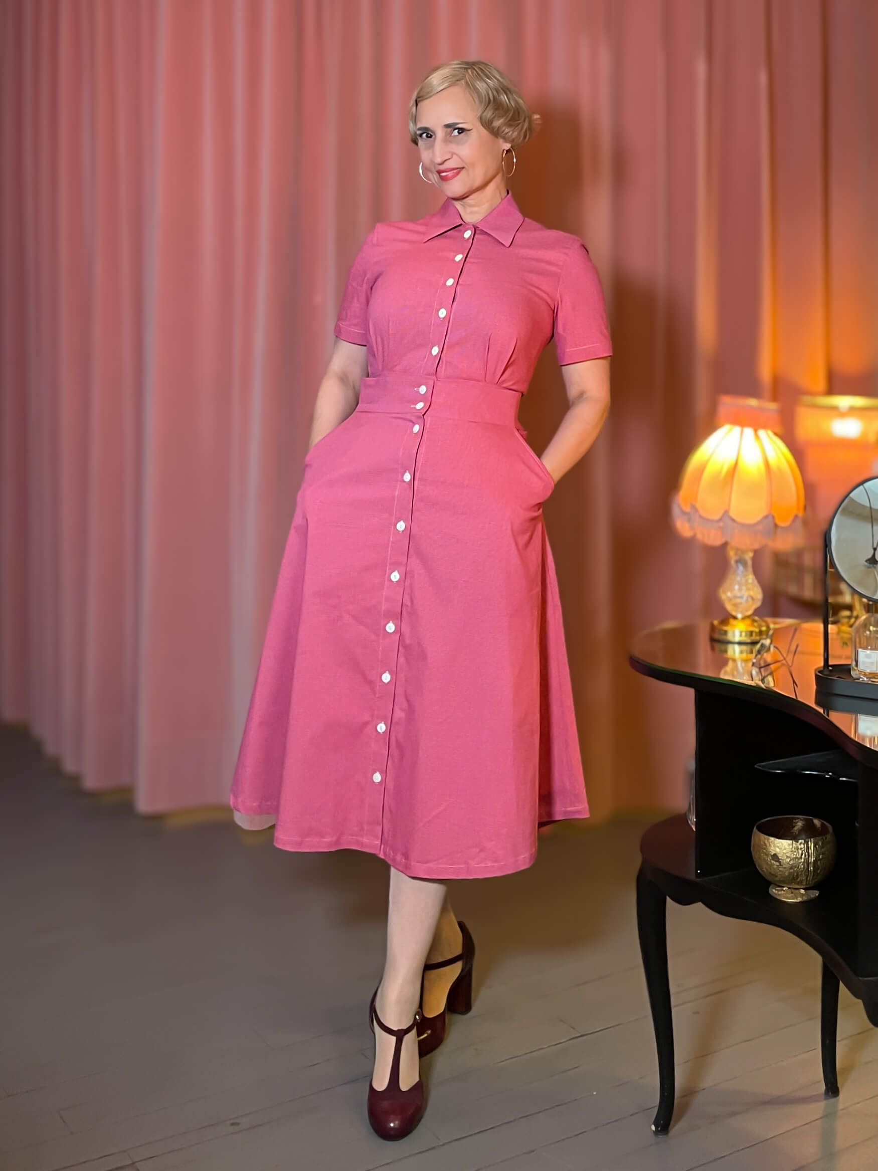 Playsuit Jenna (40er Jahre Romper) - rot – Bild 4