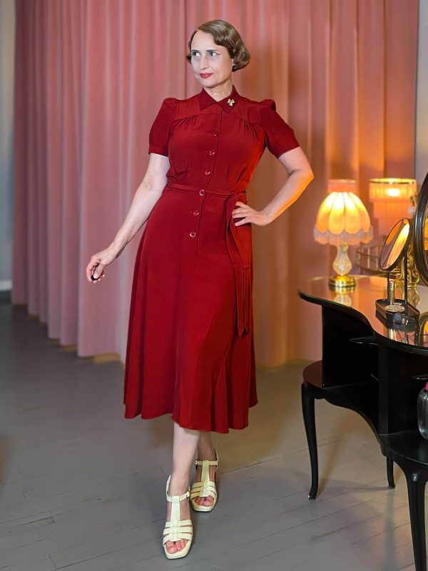 Blusenkleid (40er Jahre) Shirt Waister Dress - port