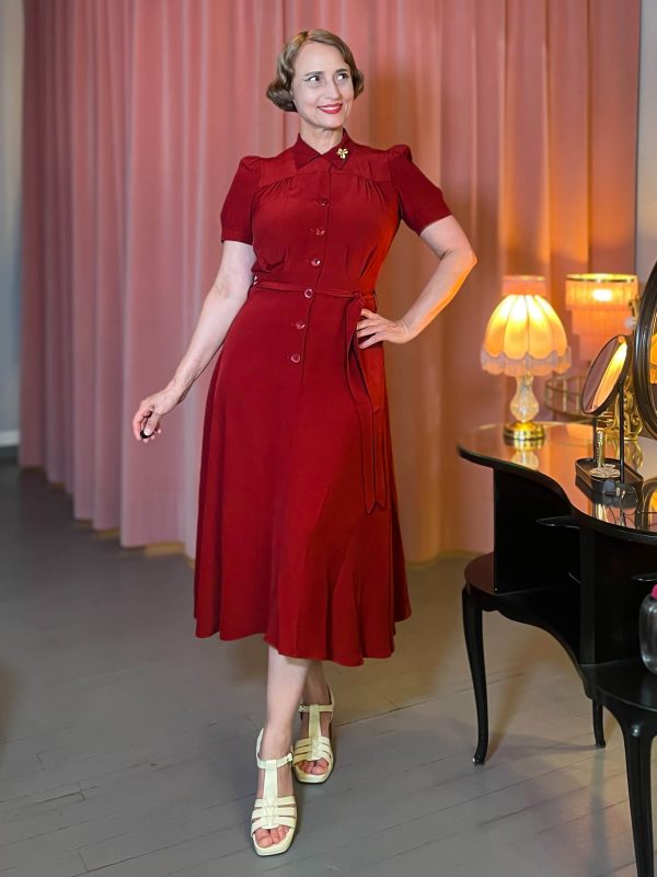Blusenkleid (40er Jahre) Shirt Waister Dress - port – Bild 4