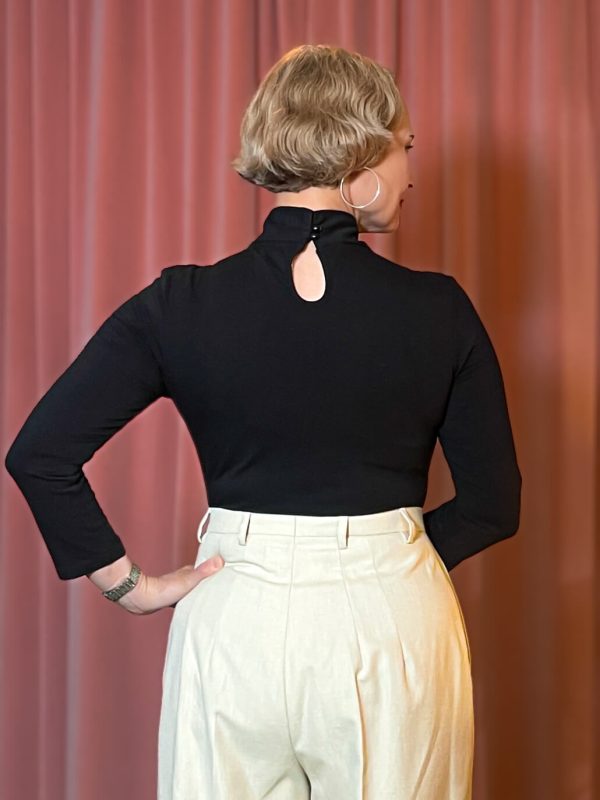 Schlaufentop Sophia Evening (50er - 60er Jahre) - schwarz – Bild 2
