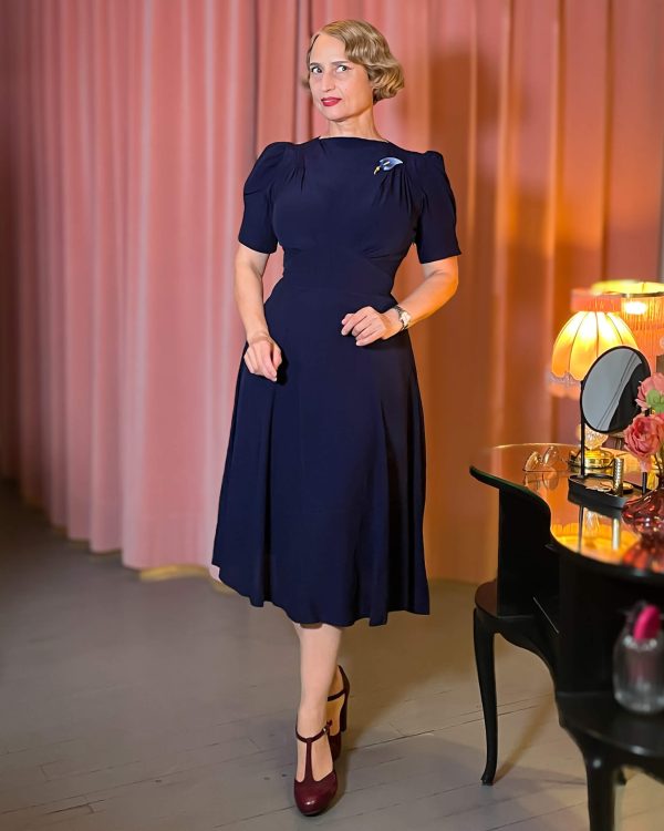 Girl Friday Dress (40er Jahre) - navy – Bild 4