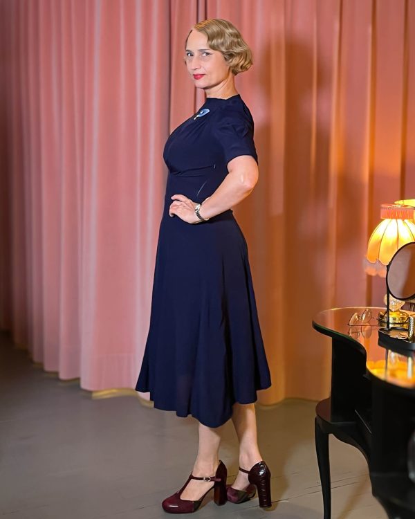 Girl Friday Dress (40er Jahre) - navy – Bild 2