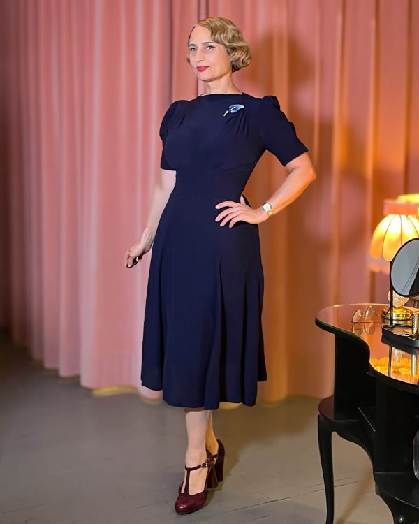 Girl Friday Dress (40er Jahre) - navy – Bild 3