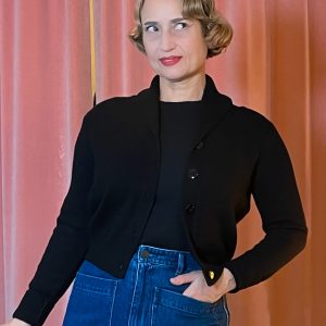 Strickjacke Violet (40er-50er Jahre) - black