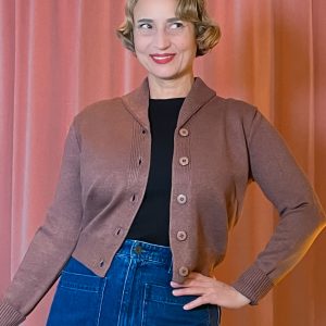 Strickjacke Violet (40er-50er Jahre) - brown