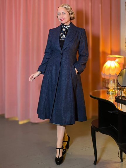 Verena Mantel (40er Jahre) - Fischgrat blau