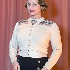 Joan Fair Island Cardigan, beige